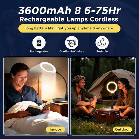 15X 30X Rechargeable Magnifying Glass with Light and Stand, 3600mAh 5 Inch LED Magnifier, 6 Color Modes, Flexible Gooseneck Desk Lamp for Jewelry, Reading, Hobbies & Close Work in Saudi Arabia