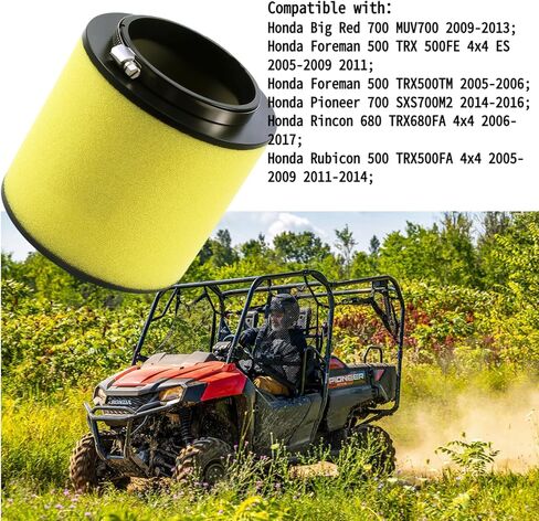 Pioneer 700 Air Filter for Honda Foreman 500 Rincon 680 Pioneer 700 Rubicon 500 4x4 Big Red 700 MUV700 TRX680FA TRX680FGA TRX500FM TRX500FE SXS700M2 TRX500FA TRX500FPA#17254-HPO-A00 in Saudi Arabia