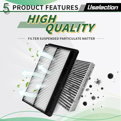 Engine Cabin Air Filter W/Activated kit for Pilot 3.5L (2023 2024 2025), MDX 3.5L ONLY (2022-2025) (only for 3.5L), Replaces 17220-61A-A00, 80292-TF0-G01, SA50144 (CA12934 CF11182) in Saudi Arabia