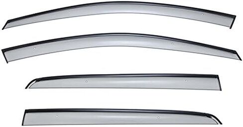WellVisors Window Visors Wind Deflectors Compatible with Volkswagen VW 2015-2021 Golf R GTI MK7 Hatchback with Black Trim Rain Guards 3-847VW009 in Kuwait