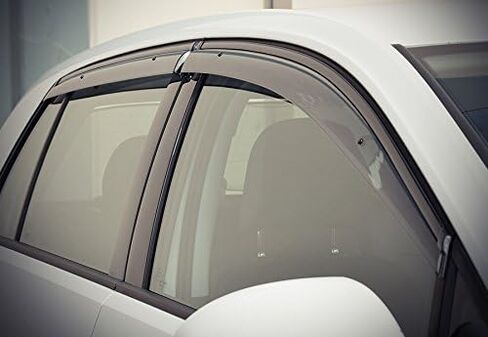 WellVisors Window Visors Wind Deflectors Compatible with Volkswagen VW 2015-2021 Golf R GTI MK7 Hatchback with Black Trim Rain Guards 3-847VW009 in Kuwait