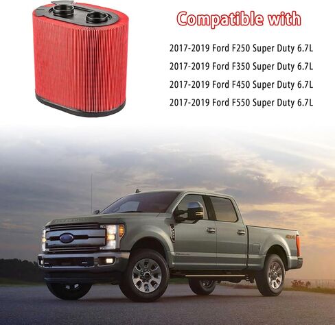 GETOPAUTO HIGHFLOW FA-1928 Engine Air filter For 2017 2018 2019 Ford F250 F350 F450 F550 Super Duty with 6.7L V8 Powerstroke Diesel Engine. in Kuwait