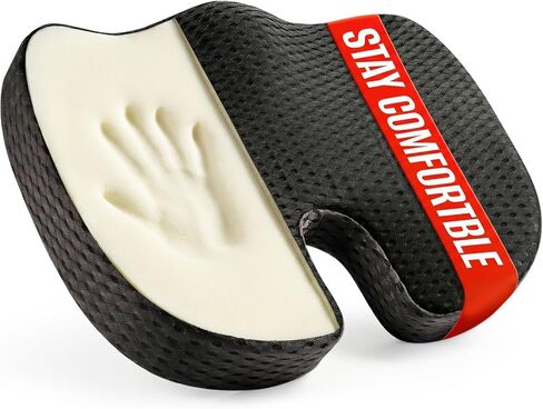 Car Seat Cushion for Driving Comfort & Support - Premium Memory Foam Seat Pad with Breathable Washable Cover, Non-Slip Bottom, Road Trip Essentials for Car Seats in Saudi Arabia