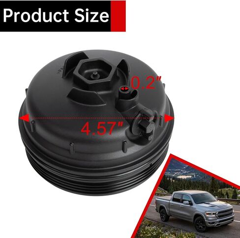 Diesel Fuel Filter Canister Cover for 2019-2024 Ram 2500 3500 4500 5500 6.7L Cummins, 2020-2024 Ram 1500 3.0L EcoDiesel, Replaces Mopar 68436815AB 68436815AA, Water Separator Cap in Saudi Arabia
