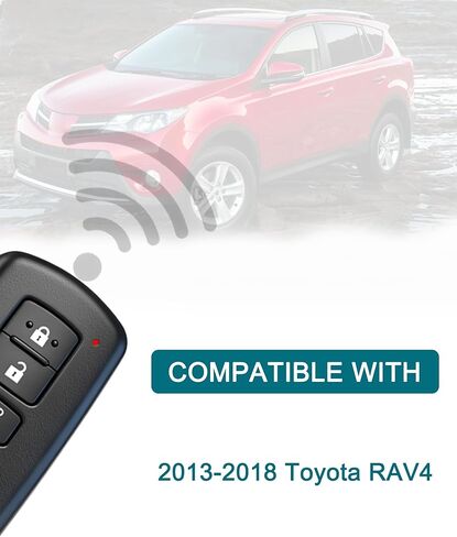 Smart Key Fob for Toyota RAV4 2013-2018, FengRKey Remote Control Key Fob Compatible for Toyota RAV4 2013-2018 HYQ14FBA 89904-0R080 89904-42070 281451-0020 in Saudi Arabia