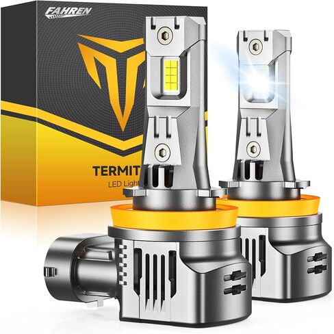 FAHREN Ultra Bright 𝟗𝟎,𝟎𝟎𝟎𝐋𝐌 H11/H8/H9 Fog Light Bulbs, 1500% Brighter with 16 CSP Chips, Latest CANBUS Ready, 6500K Cool White, Rapid Cooling, 90000Hrs Lifespan, 2 Pack in Saudi Arabia
