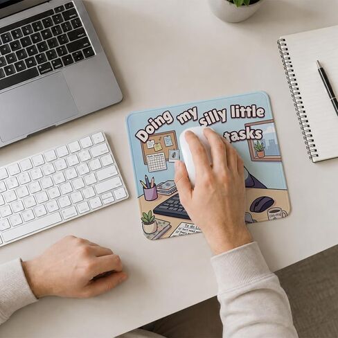 QIYUHOY Funny Pigeon Mouse Pad, Sarcastic Office Mouse Pads, Pigeon Gifts, Bird Gifts, Doing My Silly Little Tasks Non-Slip Rubber Base Mousepads for Home Office Dorm Desk Decor, 9.5x7.9 Inches in Saudi Arabia