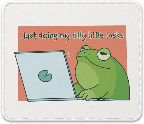 QIYUHOY Funny Pigeon Mouse Pad, Sarcastic Office Mouse Pads, Pigeon Gifts, Bird Gifts, Doing My Silly Little Tasks Non-Slip Rubber Base Mousepads for Home Office Dorm Desk Decor, 9.5x7.9 Inches in Saudi Arabia