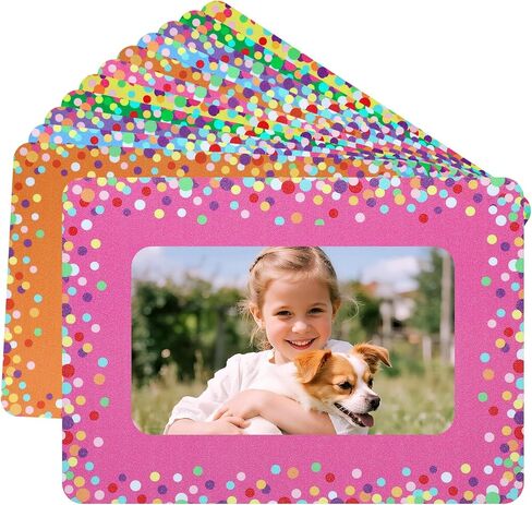 ANPHSIN 12 packs Magnetic Picture Frames for Locker Decorations - Magnetic Photo Frames for Fridge 4x6, Photo Magnets for Refrigerator Gifts Back to School Locker Accessories, Shiny Dots in Saudi Arabia