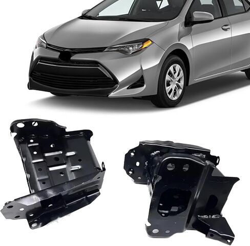 Front Bumper Bracket Compatible with Toyota Corolla 2019-2025 2Pcs Front Left Driver and Right Passenger Side Black Steel 5701302100 5701412070 TO1067186 TO1066186 in Saudi Arabia