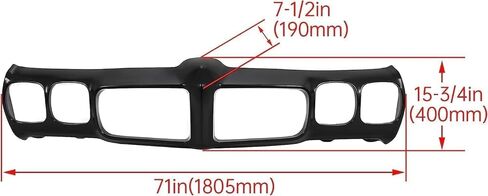 HECASA Front Bumper Compatible with 1970 Pontiac GTO Lemans Endura Style ABS Plastic in Kuwait