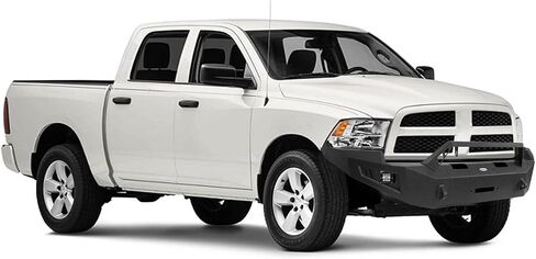 Hooke Road Ram 1500 Front Bumper, Full Width Offroad Bumper w/Winch Plate & LED Lights for 2009 2010 2011 2012 Dodge Ram 1500 Trucks in Kuwait
