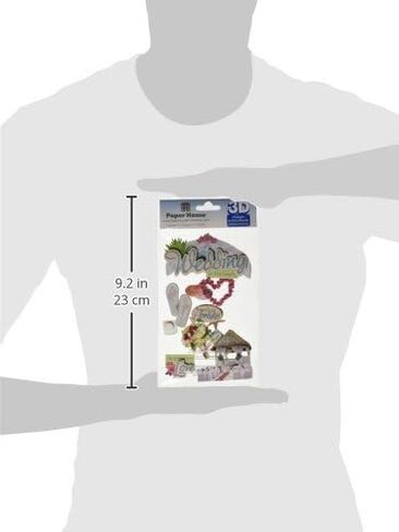 Paper House Productions STDM-0136 3D Sticker 4.5" x 7" Sheet, Beach Wedding in Kuwait