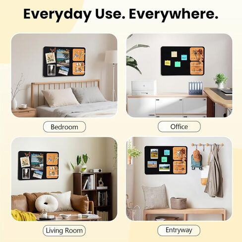 Wall Organizer Bulletin Board with Shelves and Key Holder, 2-in-1 Felt Pin Board for Photos, Notes, Keys and Small Accessories, Memo Board for Home Office Dorm, Black/Tan, 15.7"x23.6" in Saudi Arabia