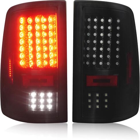 LED Tail Lights Assembly Fit for RAM 1500 2500 3500 2013-2018, for Dodge RAM 1500 Classic 2019-2024, (Only for Original LED Version) Smoke Lens Black Housing in Kuwait