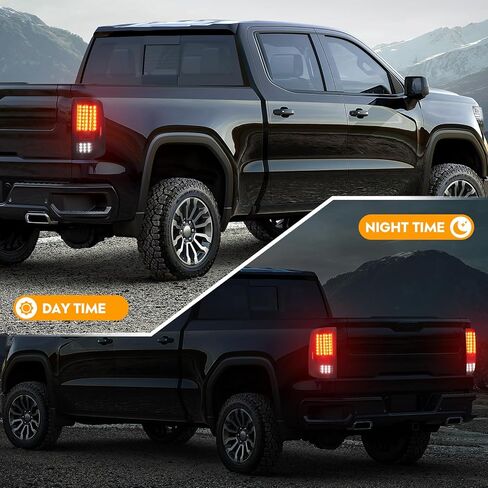 LED Tail Lights Assembly Fit for RAM 1500 2500 3500 2013-2018, for Dodge RAM 1500 Classic 2019-2024, (Only for Original LED Version) Smoke Lens Black Housing in Kuwait