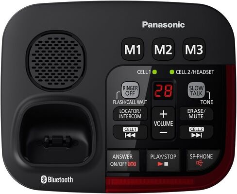 Panasonic KX-TGM430B Link2Cell Bluetooth Amplified Cordless Phone with Answering Machine, 1 Handset , Black (Renewed) in Kuwait