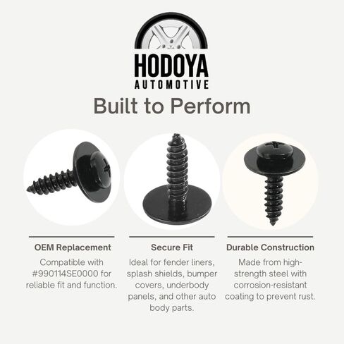 10PCS Automotive Fender & Bumper Screws – Splash Shield and Body Panel Fasteners – Compatible with Various Vehicles – Replaces OEM #990114SE0000 in Saudi Arabia