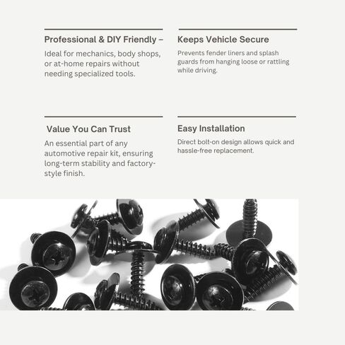 10PCS Automotive Fender & Bumper Screws – Splash Shield and Body Panel Fasteners – Compatible with Various Vehicles – Replaces OEM #990114SE0000 in Saudi Arabia
