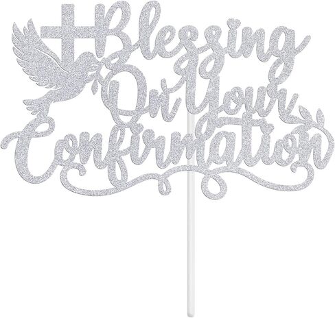 Nuestro Bautizo Cake Topper، الشركة الإسبانية الأولى المقدسة، Cross Dove My Confirmation، المعمودية الدينية، عيد الميلاد الأول، لوازم تزيين حفلات استقبال المولود الجديد، بريق ذهبي in Kuwait