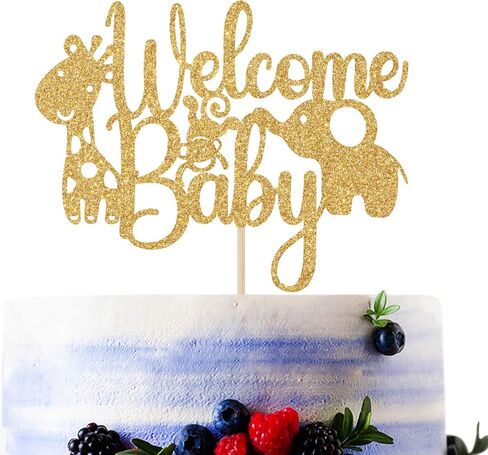Gold Glitter Wild One Cake Topper, Mr Onederful/Boss Baby is One, Jungle Safari Animals Themed Baby's 1st Birthday/Baby Shower Party Decorations in Saudi Arabia