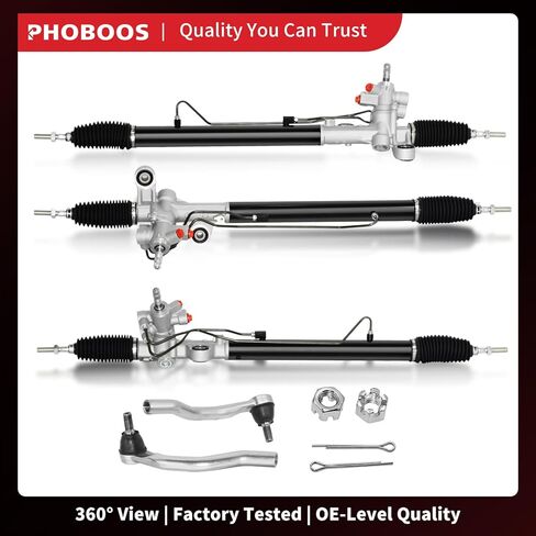 مجموعة رف وترس التوجيه الهيدروليكي من PHOBOOS متوافقة مع Honda Accord 2008-2012 2.4L/3.5L، مع أطراف قضيب ربط خارجي، وحدة جديدة، مقاومة للتسرب، ملاءمة مباشرة، المرجع. 53601TA0A02, ES800459 in Kuwait