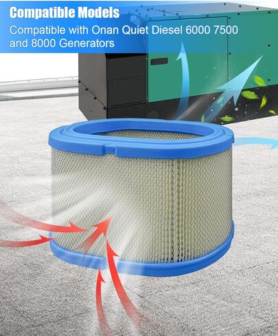 طقم فلتر متوافق مع مولدات Onan Quiet Diesel 6000/7500/8000، استبدل 140-2897 1492513 122-0833 فلتر الهواء/الوقود/الزيت ومفتاح الربط in Kuwait