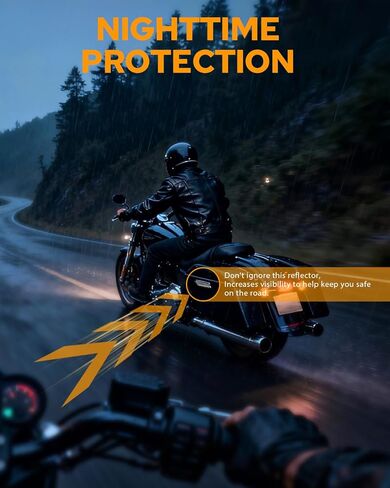 عاكسات PBYMT عاكسات غطاء مزلاج لحقيبة السرج الصلبة متوافقة مع Harley Touring Street Glide Electra Glide Road Glide Road King 2014-2024، أسود in Kuwait