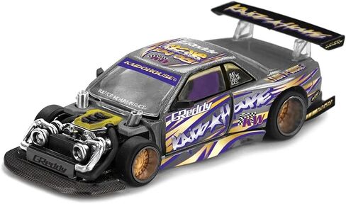 1:64 Scale Diecast Model Car Compatible with Nissan Silvia S13-R Kaido Drift V1 Greddy Gunmetal Gray Limited Edition Kaido House x Mini GT KHMG235 in Kuwait