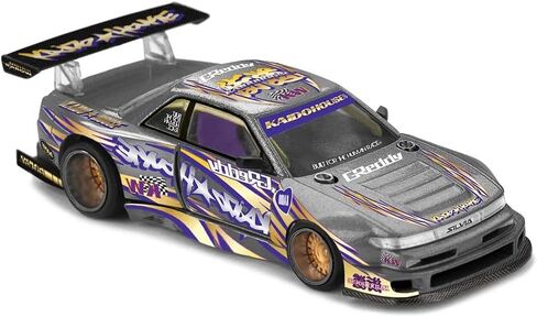 1:64 Scale Diecast Model Car Compatible with Nissan Silvia S13-R Kaido Drift V1 Greddy Gunmetal Gray Limited Edition Kaido House x Mini GT KHMG235 in Kuwait