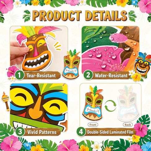 Summer Bulletin Board Decoration Set Hawaiian Luau Classroom Decorations Say Aloha to Summer Tropical Tiki Totem Floral Cutouts for Holiday Party Supplies School Home Office Chalkboard Wall Decor in Kuwait