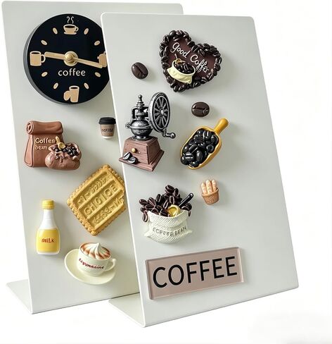 Magnet Board 7.87 x5.31 x 3.93 Stand Mini White Metal Tabletop Memo Standing Magnetic Board for Desk - Magnetic Display for Back to School Menu Table， Photos，Memos (White*2, 20 * 13.5 * 10cm) in Kuwait