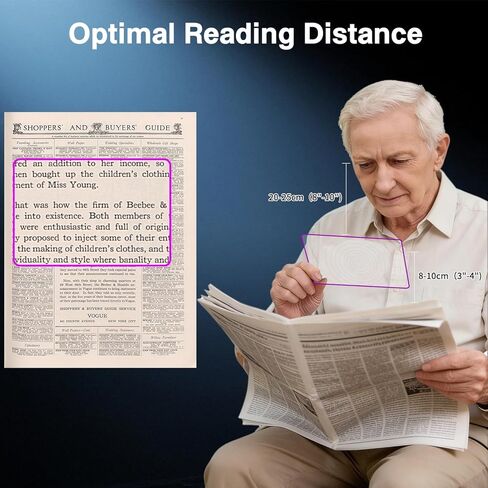 3 PCs Magnifying Sheet Lightweight Page Magnifier for Reading 3X Fresnel Lens with 3 PCs Magnifying Ruler and 3 PCs Magnifying Bookmark for Low Vision & Seniors in Kuwait