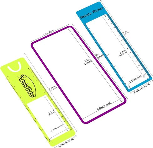 3 PCs Magnifying Sheet Lightweight Page Magnifier for Reading 3X Fresnel Lens with 3 PCs Magnifying Ruler and 3 PCs Magnifying Bookmark for Low Vision & Seniors in Kuwait