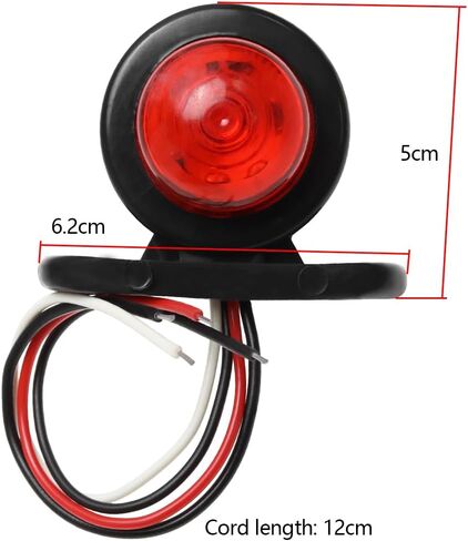 2pcs 12-24V LED Warning Indicator Light Double Sided Warning Side Marker Light Used for Truck Trailer RV Ship Parking Light Clearance Light White Red Black in Kuwait