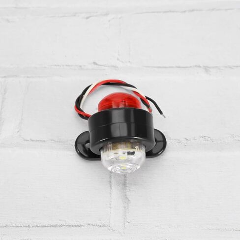 2pcs 12-24V LED Warning Indicator Light Double Sided Warning Side Marker Light Used for Truck Trailer RV Ship Parking Light Clearance Light White Red Black in Kuwait