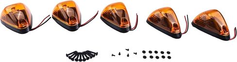 5 قطع مصباح إضاءة للسقف/الكابينة 6C3Z-15442-A متوافق مع Ford F250 F350 Super Duty 1999-2016، كهرماني (5 عبوات) in Kuwait