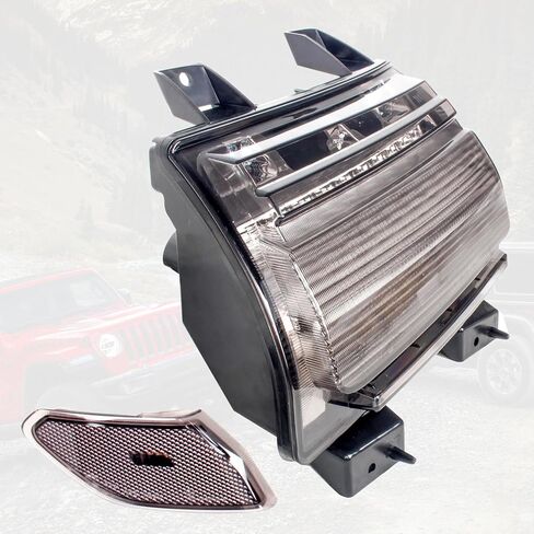 مصابيح إشارة الانعطاف المتتابعة LED ومصابيح الإشارة الجانبية المتوافقة مع Jeep Wrangler JL 2018-2023/2020-2023 Gladiator JT مع DRL، وعدسة دخان (غير مناسبة لـ JL Sport، JLU، Willys) in Kuwait