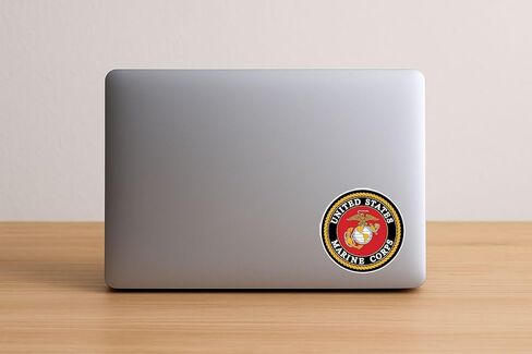 4 - Pack Military Tribute Vinyl Decals – 4" Round Marine Corp - Style Emblem Stickers – Durable Weatherproof Adhesive for Cars, Trucks, Laptops, Helmets & Gear. in Saudi Arabia