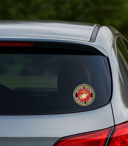 4 - Pack Military Tribute Vinyl Decals – 4" Round Marine Corp - Style Emblem Stickers – Durable Weatherproof Adhesive for Cars, Trucks, Laptops, Helmets & Gear. in Saudi Arabia
