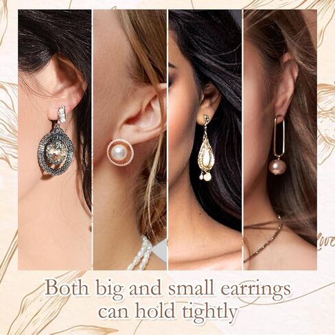 8 Pcs Lobe Lifters, Locking Bullet Earring Backs for Droopy Ears, Large Earring Backings Replacements for Studs, Tight Earrings Lifter Backers for Heavy Earrings (Gold + Silver) in Saudi Arabia
