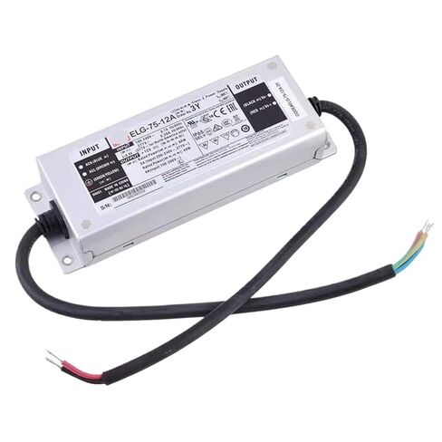 1pcs ELG-75-12A-3Y 12V5A Constant Voltage LED Lighting Driver Buit-in Active PFC Function AC-DC Indoor Outdoor IP65 in Saudi Arabia