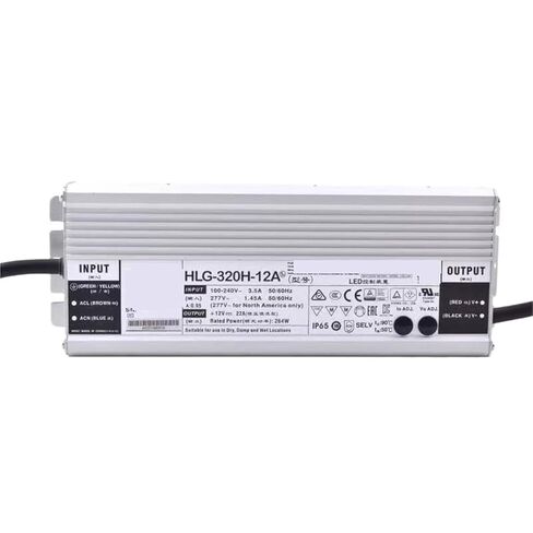 1pcs HLG-320H-12A 24A 48A LED Driver Switching Power Supply Indoor or Outdoor Waterproof Lamp Lighting(HLG-320H-24A) in Saudi Arabia