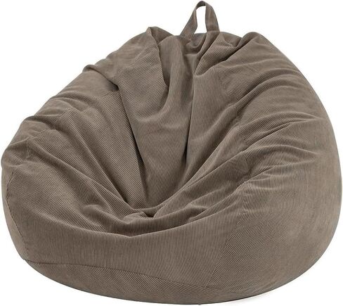 Bean Bag Chair Cover (No Filler) for Kids and Adults,Beanbag Stuffed Animal Storage Without Filling Plush Toys Holder and Organizer Soft Premium Corduroy 200L in Saudi Arabia