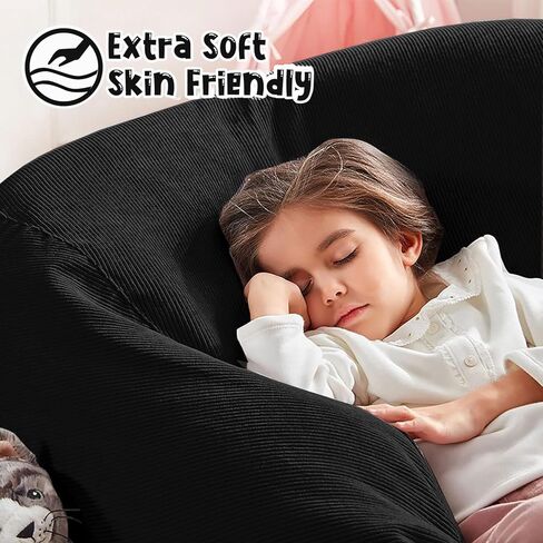 Bean Bag Chair Cover (No Filler) for Kids and Adults,Beanbag Stuffed Animal Storage Without Filling Plush Toys Holder and Organizer Soft Premium Corduroy 200L in Saudi Arabia