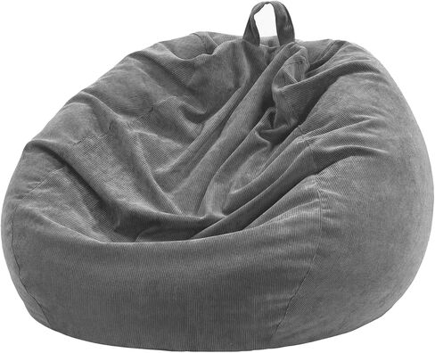 Bean Bag Chair Cover (No Filler) for Kids and Adults,Beanbag Stuffed Animal Storage Without Filling Plush Toys Holder and Organizer Soft Premium Corduroy 200L in Saudi Arabia