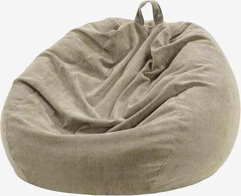 Bean Bag Chair Cover (No Filler) for Kids and Adults,Beanbag Stuffed Animal Storage Without Filling Plush Toys Holder and Organizer Soft Premium Corduroy 200L in Saudi Arabia