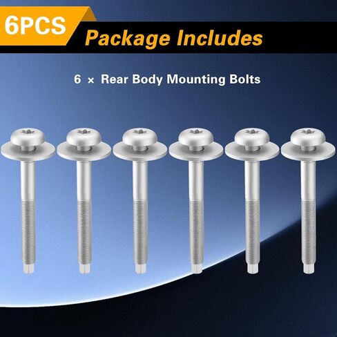 EVRBUL Truck Bed Mounting Hardware Compatible with Toyota Tundra Tacoma 2000-2023, 6PCS Steel Bed Bolts, Rear Body Mounting Bolts, Replace# 64189-0C011 926-491 in Kuwait