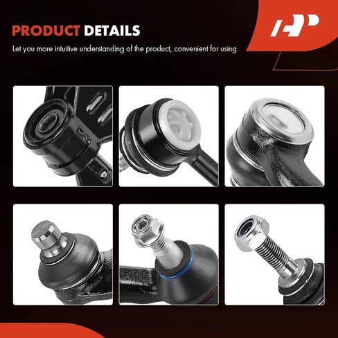 A-Premium Set of 8, Front Lower Control Arm, Sway Bar Link, Inner Outer Tie Rod End, Compatible with Lincoln MKC 2015 2016 2017 2018 2019 L4 2.0L & L4 2.3L in Kuwait