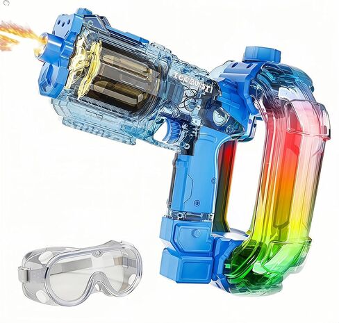 Electric Water Guns for Kids Adults - 2026 New Automatic LED Water Blaster with Strobe Lights, Long Range & Large Capacity Water Pistol, Rechargeable Squirt Guns, Outdoor Summer Toys for Pool Beach in Kuwait